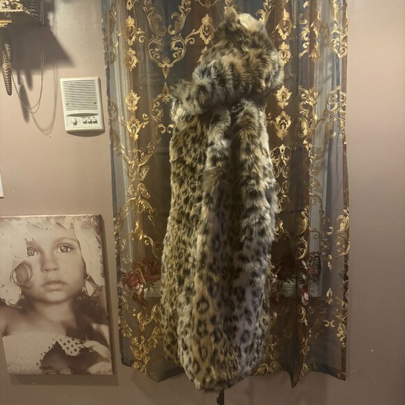 SpiritHoods faux fur leopard coat L NWT - Picture 6 of 13